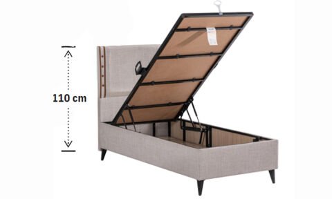 Latte 100*200 cm Tek Kişilik Başlıklı Baza Seti