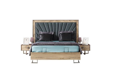Voga 160*200 cm Başlıklı Bazalı Karyola
