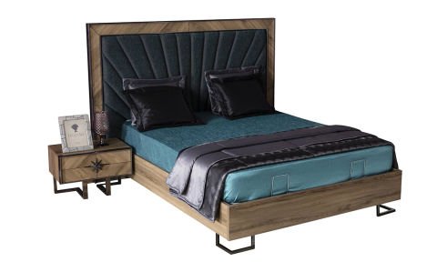 Voga 160*200 cm Başlıklı Bazalı Karyola