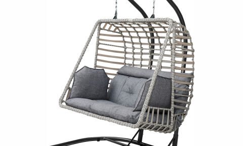 Vista İkili Krem Salıncak Bahçe Mobilyası (Salon, Balkon, Cafe Ofis)