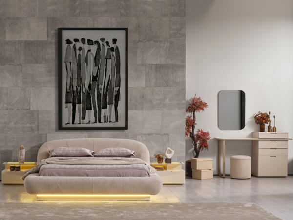 Lizbonte Yatak Odası (Bazalı Karyola)