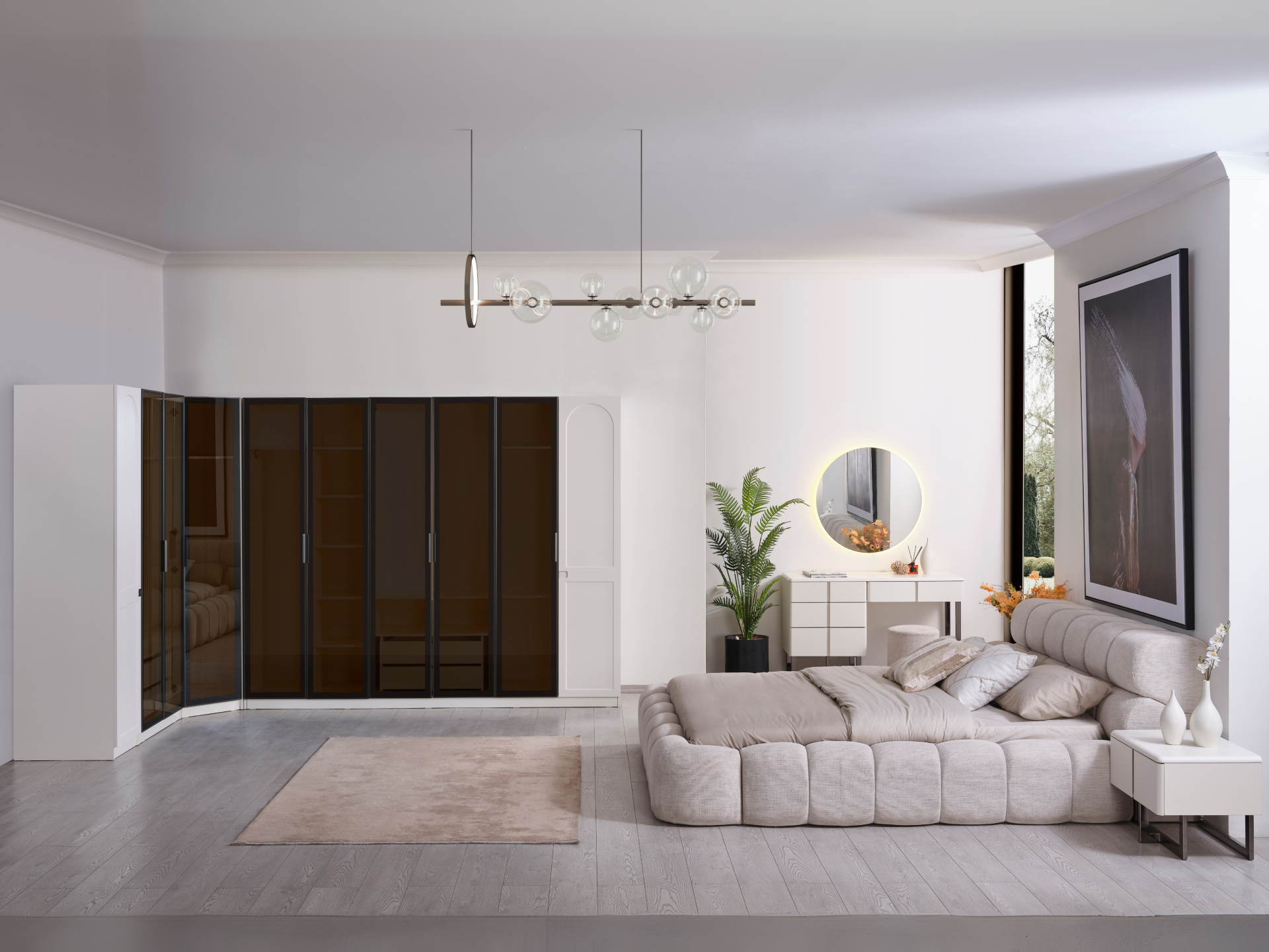 Dallas Premium Köşe Dolaplı Yatak Odası Takımı