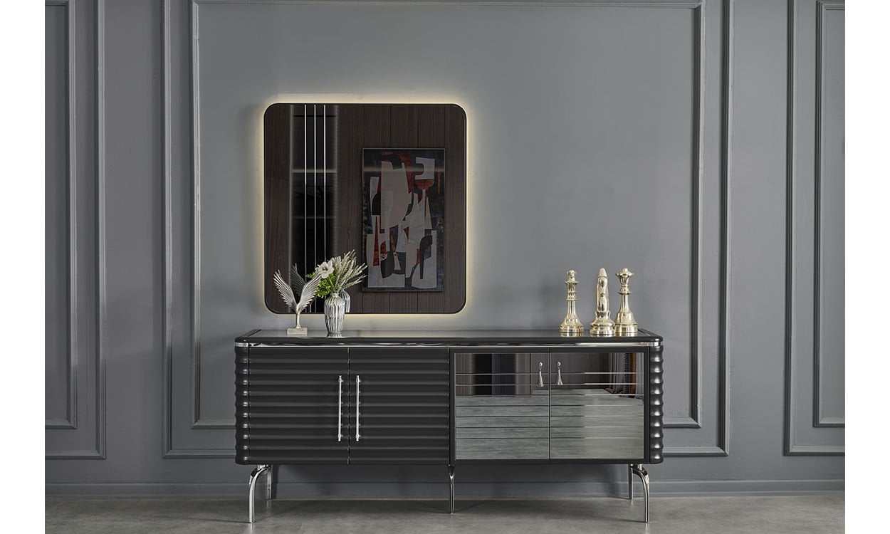 Asel Antrasit Yemek Odası Konsol