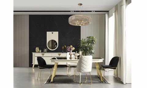 City Yemek Masası ve 6 Sandalye