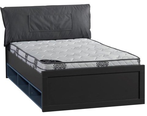 Maxi Genç Odası Takımı (3 Kapılı Dolap * 120-200 Başlıklı Karyola* Komodin) (Siyah)