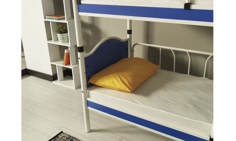 Mercan Metal Ahşap Ferfoje Ranza 90*190 cm (Mavi)