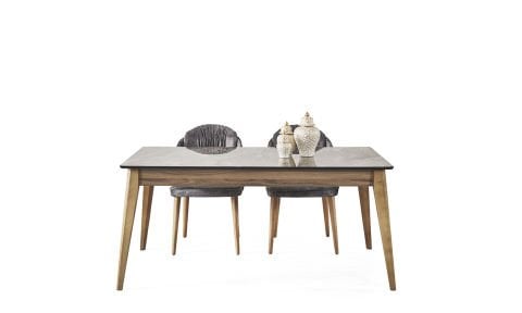 Klas Ceviz Yemek Masası ve 6 Sandalye