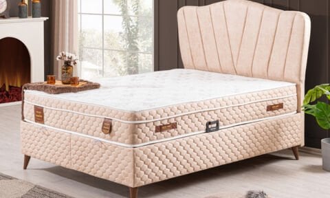 Line 180*200 cm Çift Kişilik Başlıklı Baza Seti