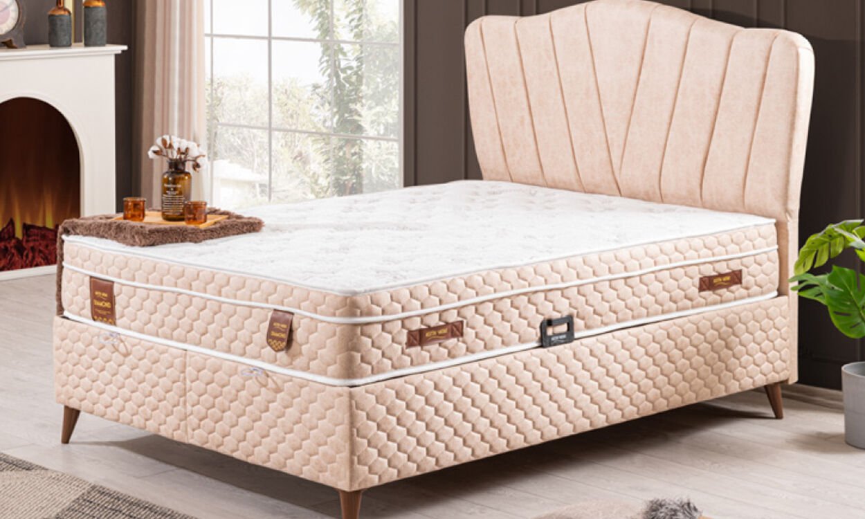 Line 120*200 cm Tek Kişilik Başlıklı Baza Seti