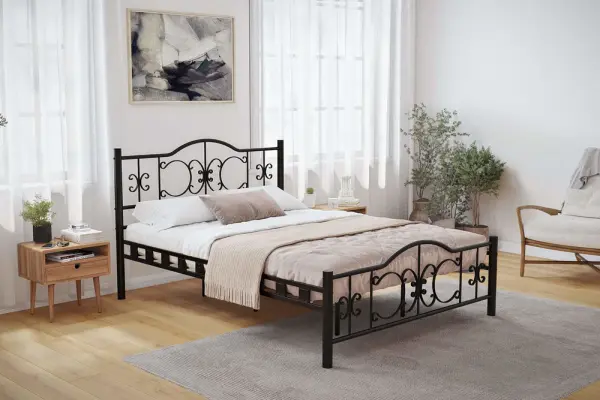 Ayışığı Metal Ferforje Çift Kişilik Karyola 140*190 cm