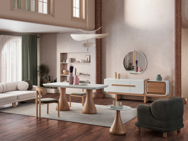 Moon Yemek Odası(Masa ve 6 Sandalye)