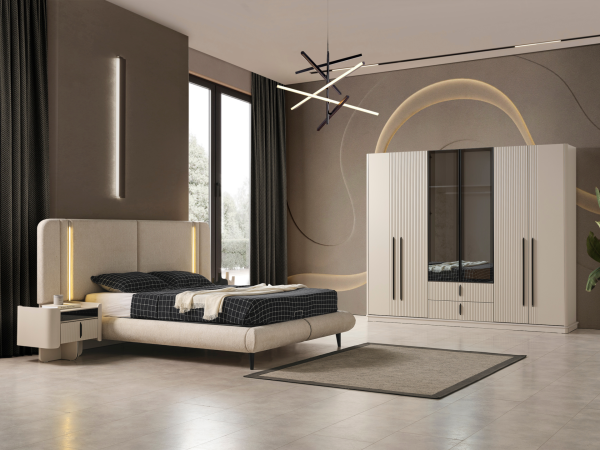 Belin Yatak Odası(Bazalı Karyola)