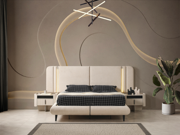 Belin Yatak Odası(Bazalı Karyola)