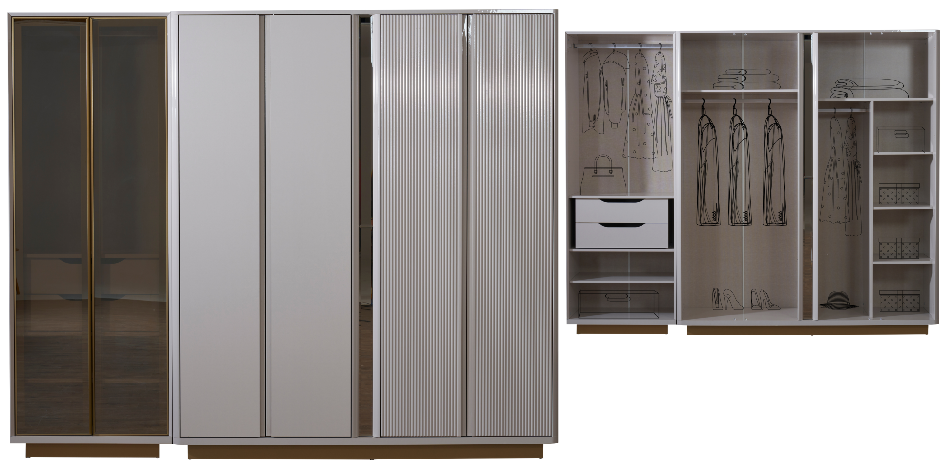 Lizbona Yatak Odası Takımı( 6 Kapaklı Dolap)