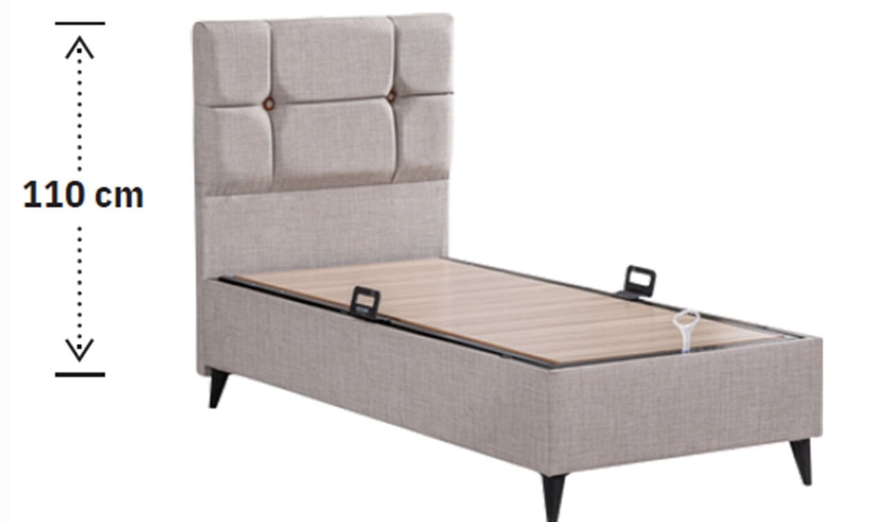 Luna 90*190 cm Tek Kişilik Başlıklı Baza