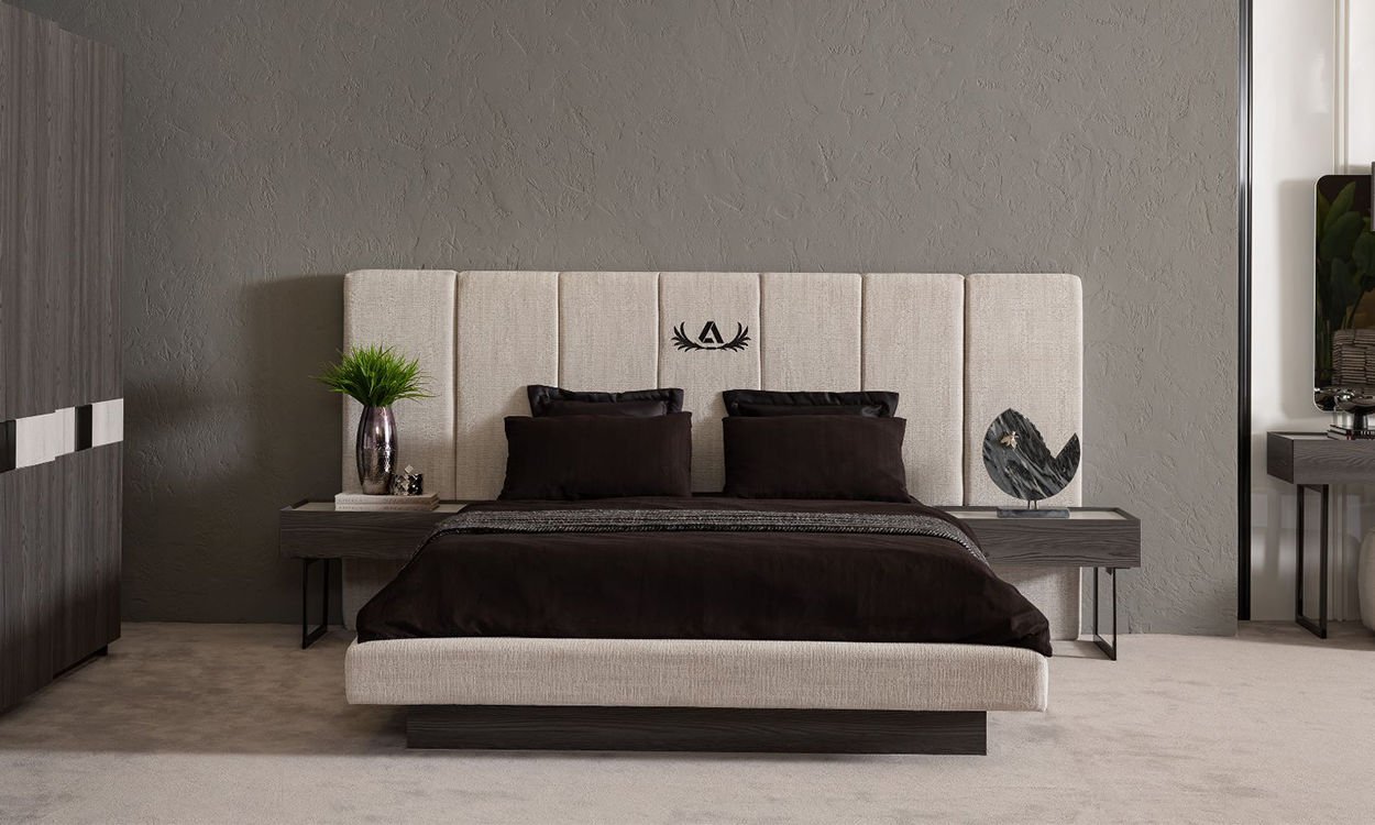 Monaco Yatak Odası 160*200 cm Başlıklı Karyola
