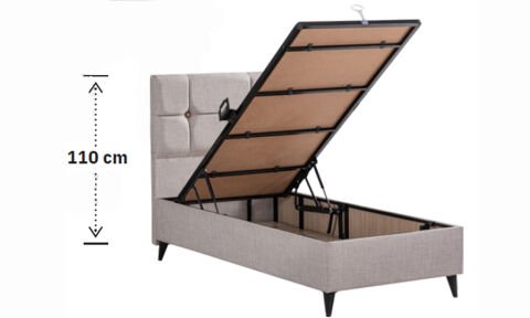 Luna 100*200 cm Tek Kişilik Başlıklı Baza