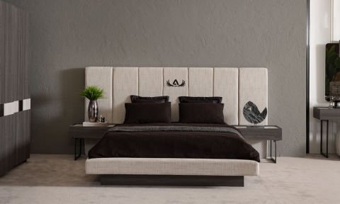 Monaco Yatak Odası 160*200 cm Başlıklı Bazalı Karyola