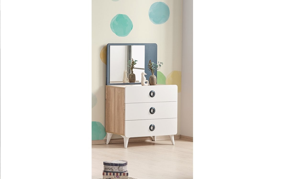 Masal Mavi Aynalı Şifonyer