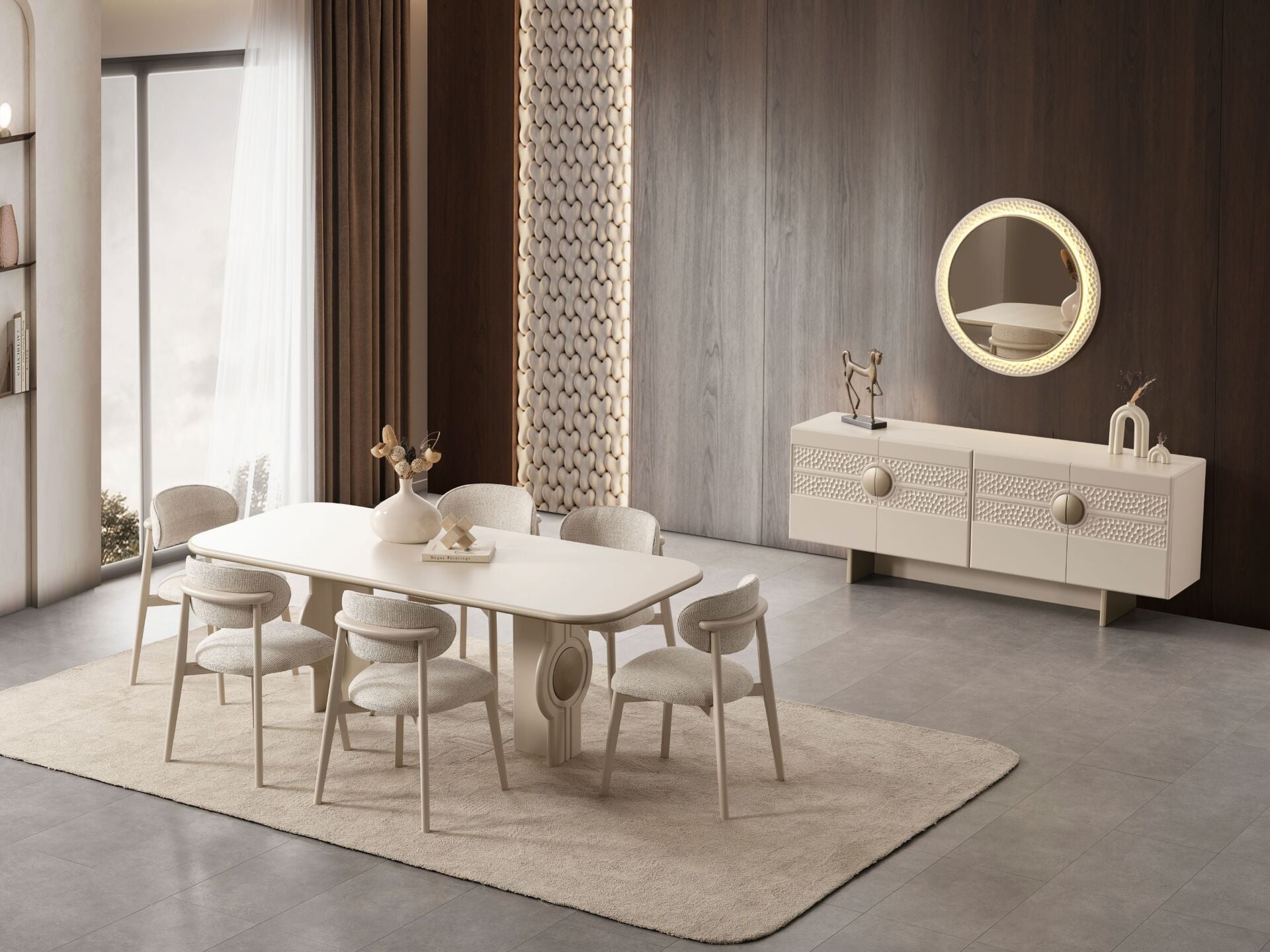 Petekli Yemek Odası ( masa + 6 sandalye )