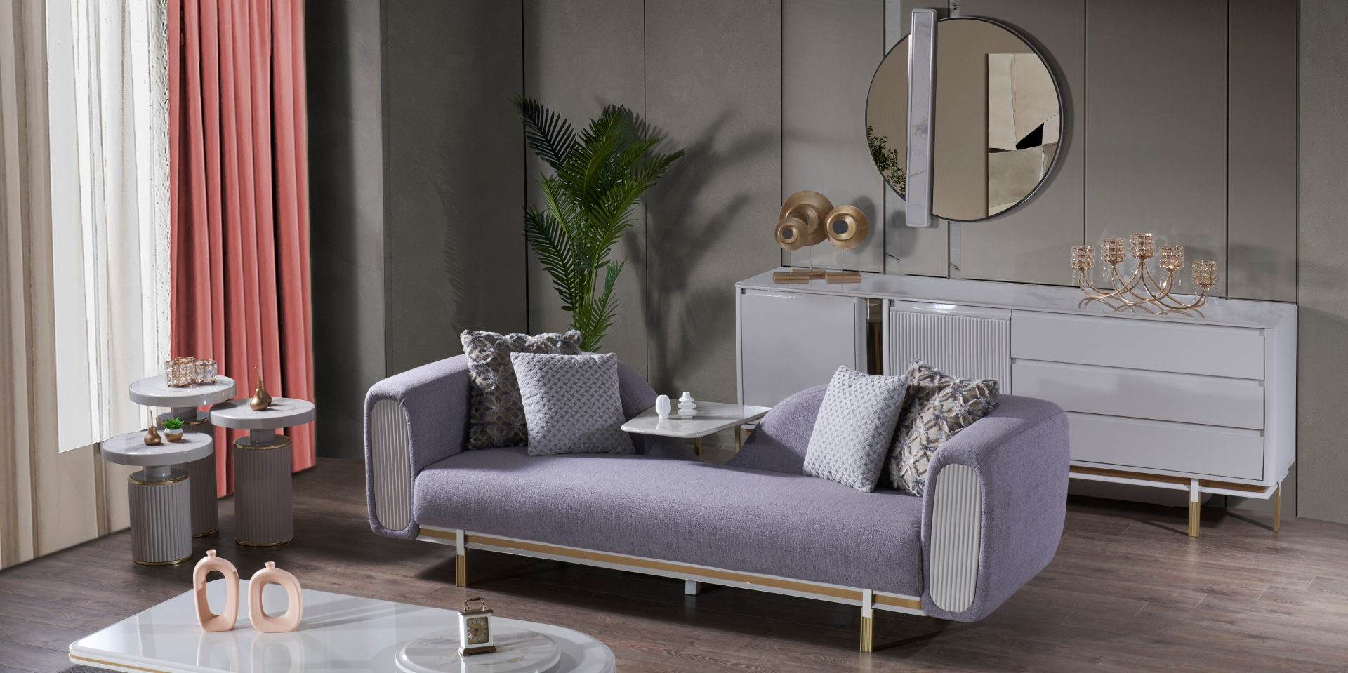 Lizbona Koltuk Takımı(Sehpalı Üçlü Koltuk)