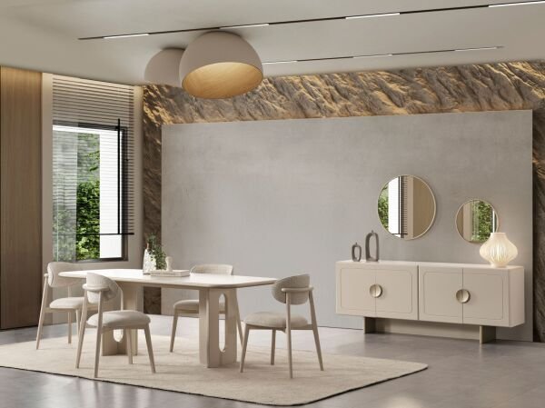 Lofte Yemek Odası ( masa + 6 sandalye )