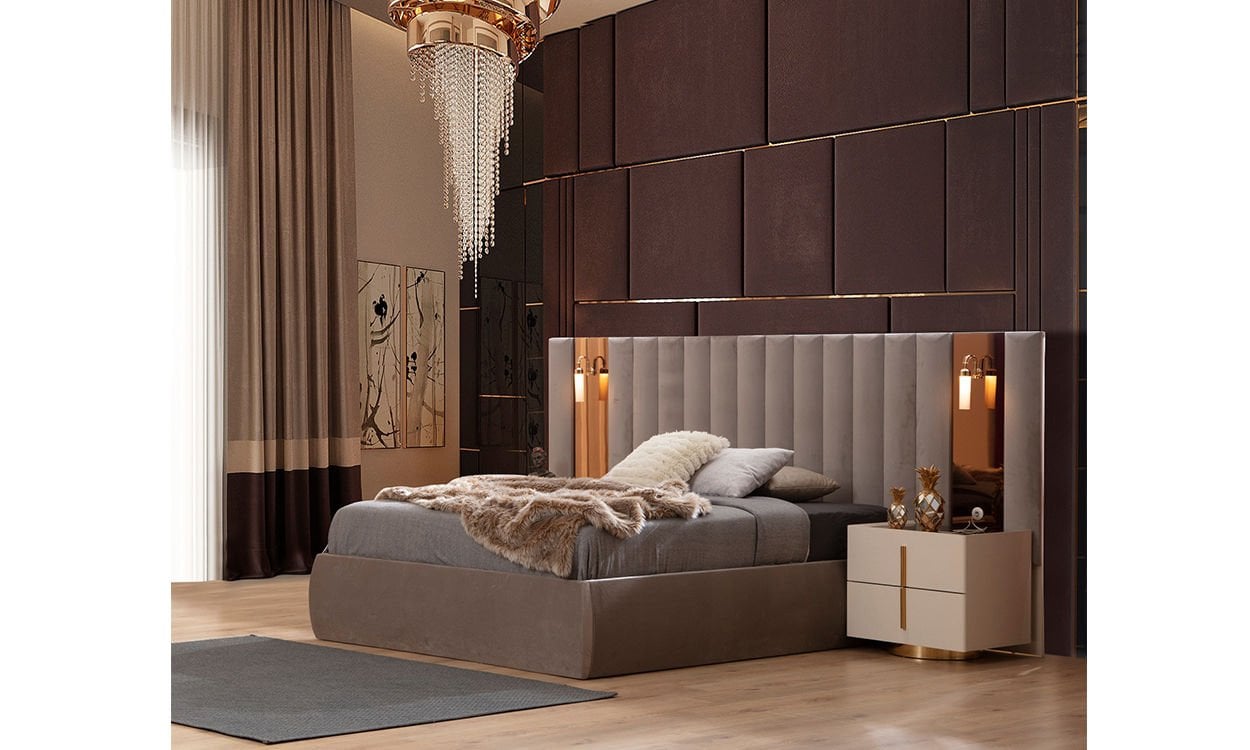 Asos 160*200 cm Başlıklı Bazalı Karyola