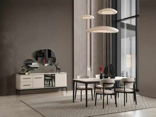 Destan Antrasit Yemek Odası Takımı