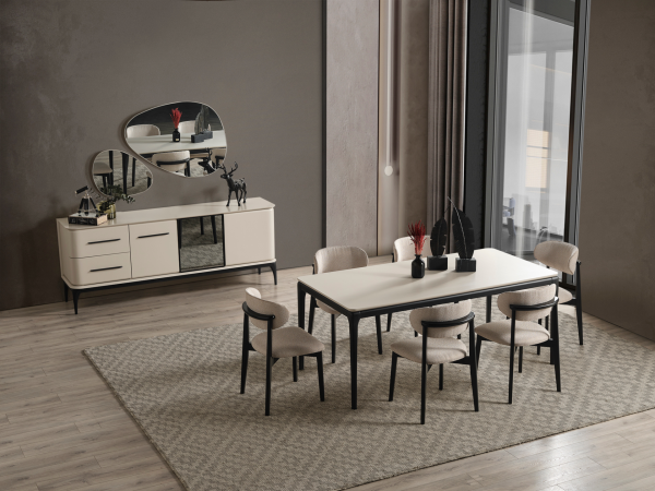 Destan Antrasit Yemek Odası Takımı