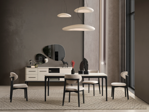 Destan Antrasit Yemek Odası(6 Sandalye)