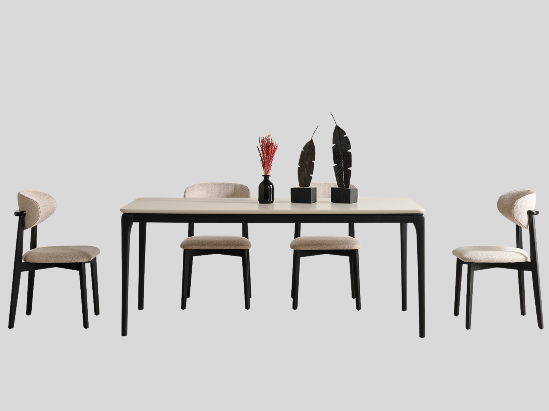 Destan Antrasit Yemek Odası(Masa ve 6 Sandalye)