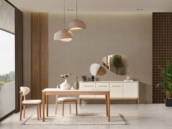 Destan Krem Yemek Odası Takımı