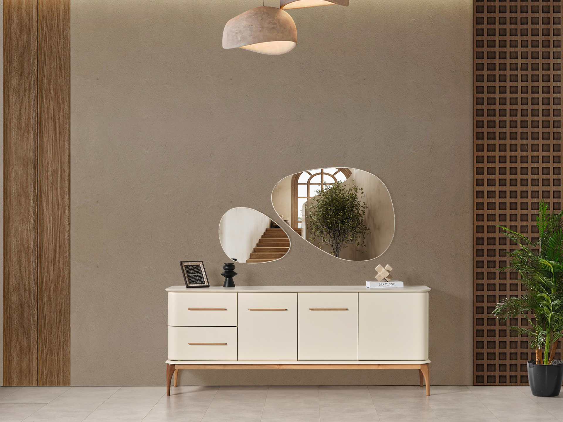 Destan Krem Yemek Odası(Konsol)