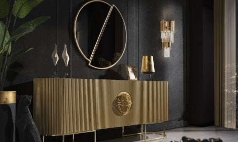 Guccix Golden Yemek Odası Konsol