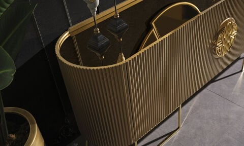 Guccix Golden Yemek Odası Konsol