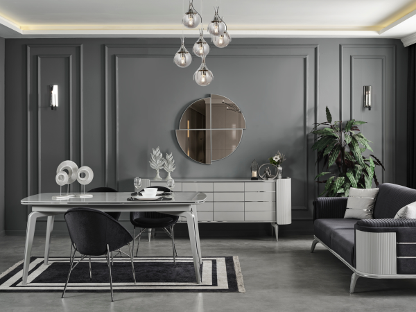 Karya Gümüş Yemek Odası( 6 Sandalye)