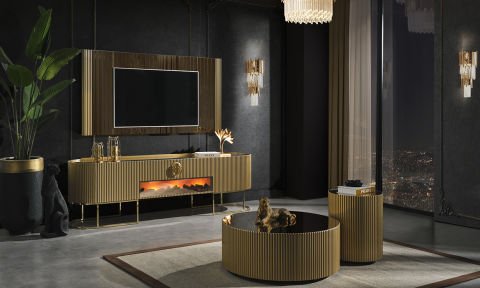 Guccix Golden Orta Sehpa