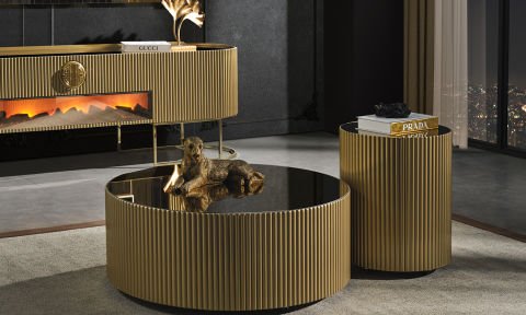 Guccix Golden Orta Sehpa