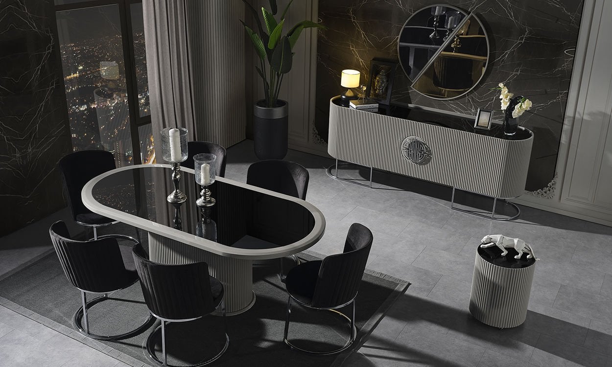 Guccix Gray  Yemek Odası Takımı