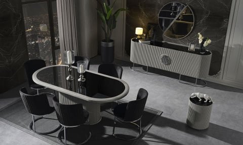 Guccix Gray  Yemek Odası Takımı