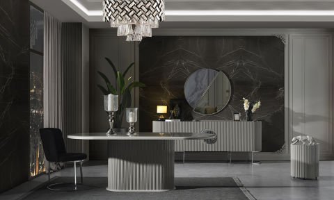 Guccix Gray  Yemek Odası Takımı