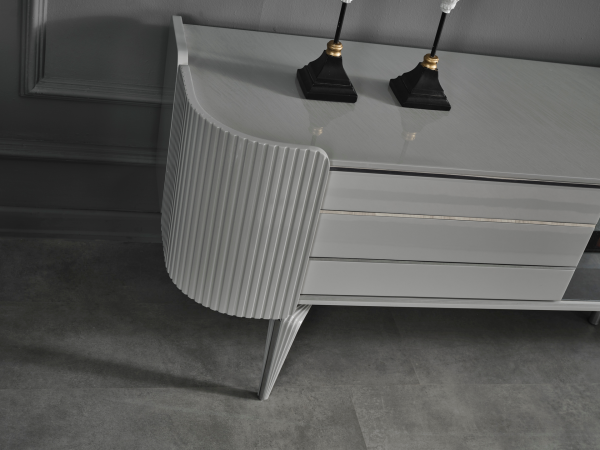 Karya Gümüş Şömineli TV Ünitesi