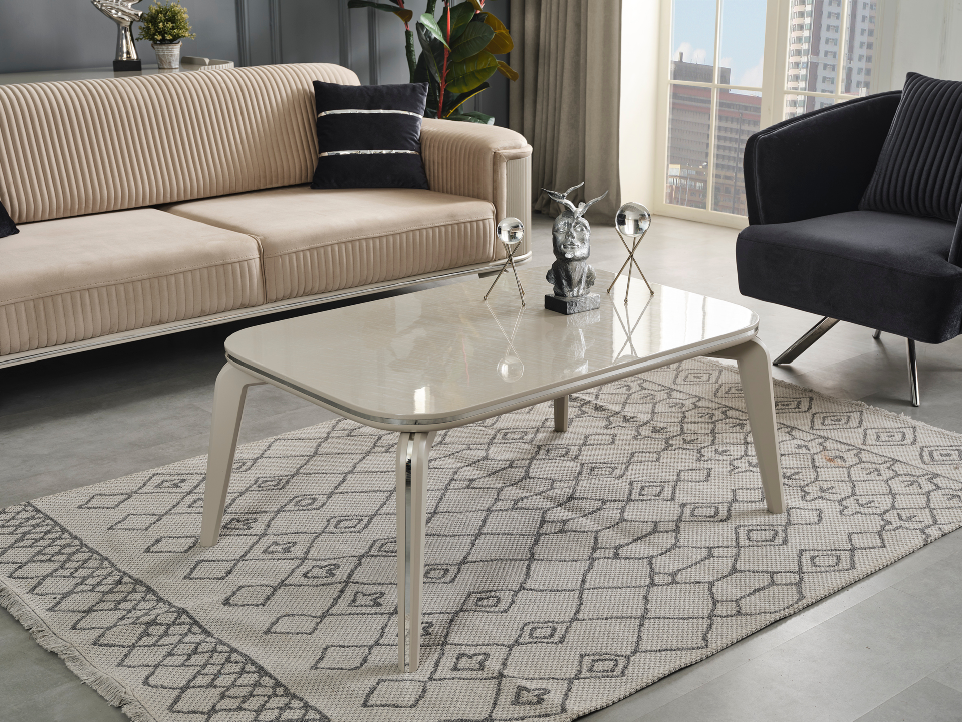 Karya Gümüş Orta Sehpa