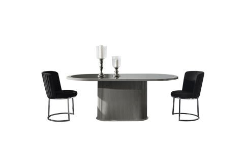 Guccix Gray Yemek Masası ve 6 Sandalye