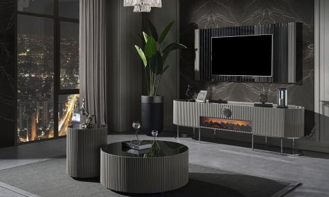 Guccix Gray Orta Sehpa