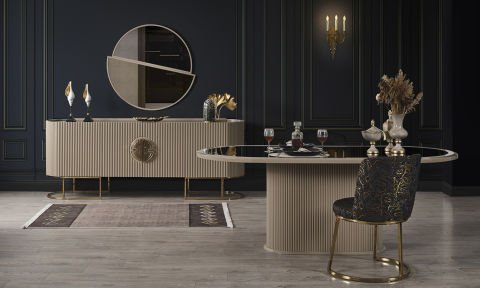 Guccix Cappucino Yemek Odası Takımı