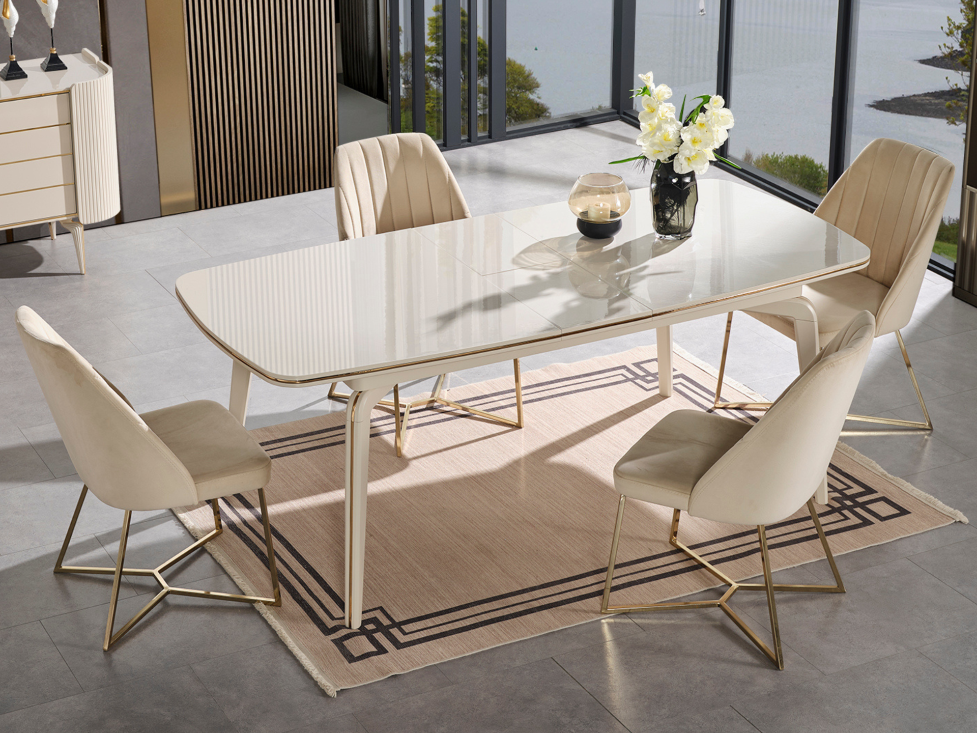 Karya Gold Yemek Odası(Masa ve 6 Sandalye)