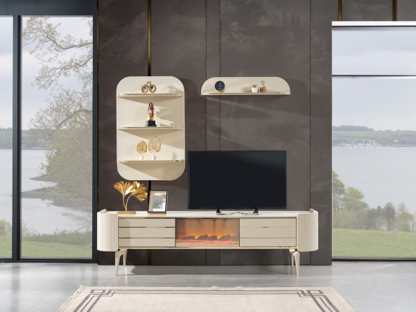 Karya Gold Şömineli TV Ünitesi