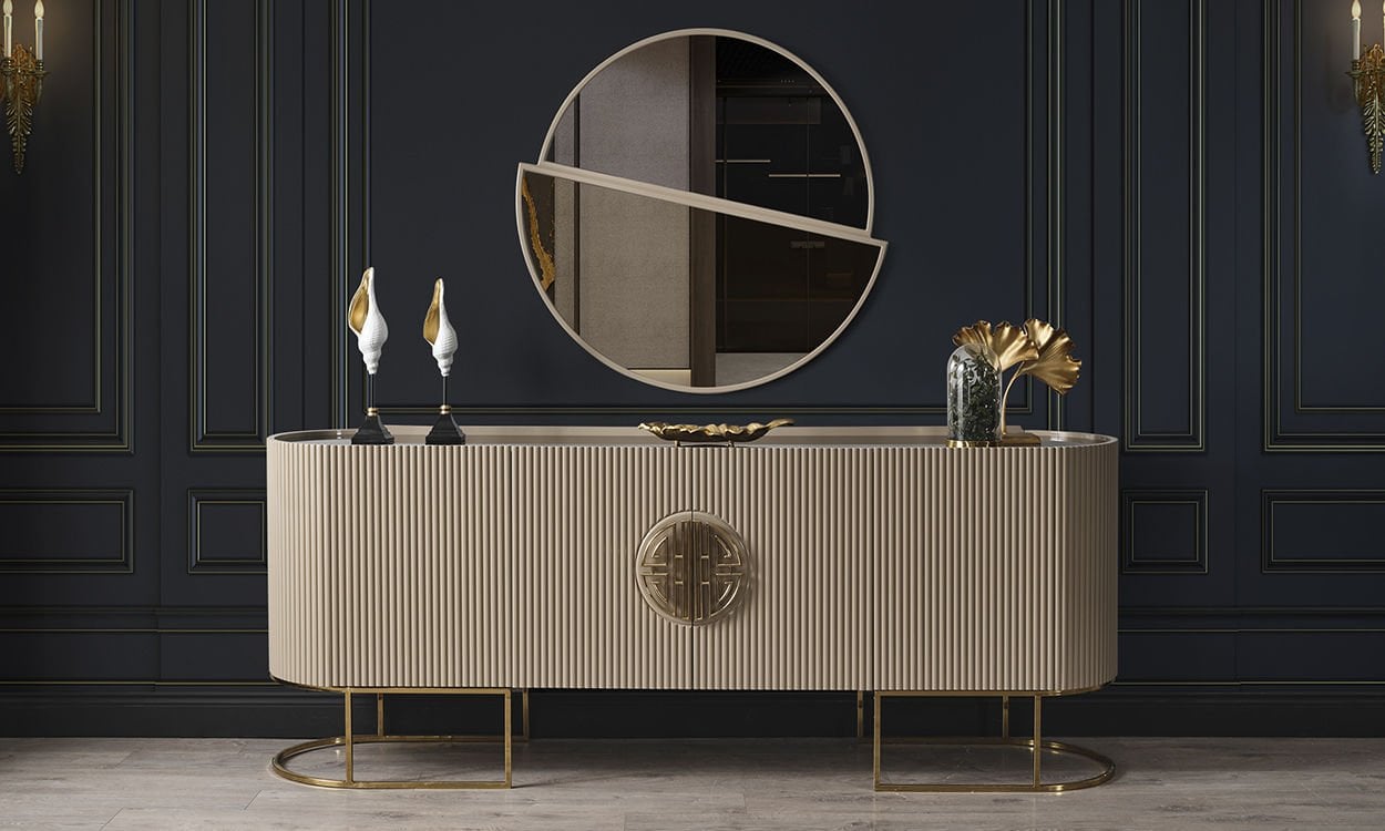 Guccix Cappucino Yemek Odası Konsol