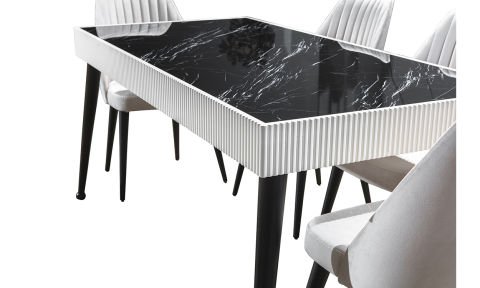 Asil Yemek Masası ve 6 Sandalye